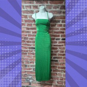 Women’s Wild Fable Green Maxi Dress – Small, Recycled Fabric, NWT‎